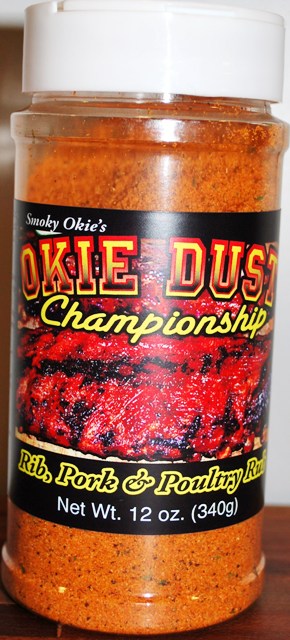 *Smoky Okie's OKIE DUST Rib Pork and Poultry Seasoning 12 oz - Click Image to Close